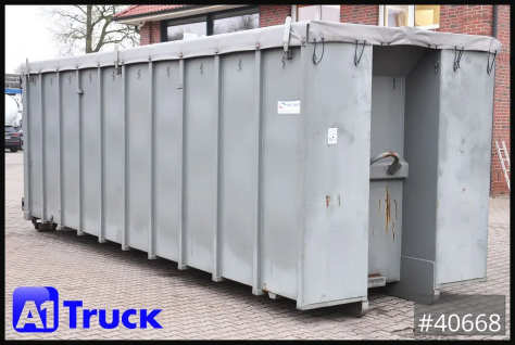 Abrollcontainer 47,5m³,  Mulde, Dachplane, Portaltür