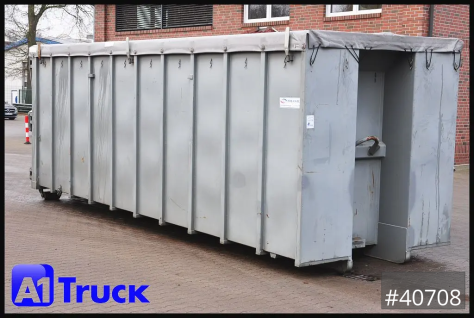 Abrollcontainer 47,5m³,  Mulde, Dachplane, Portaltür