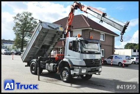 Axor 1833, 4x4, Kran 3 Seiten Kipper, Funk