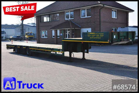 Plattform, ausziehbar, Lenkachse, Tieflader, 15250mm lang