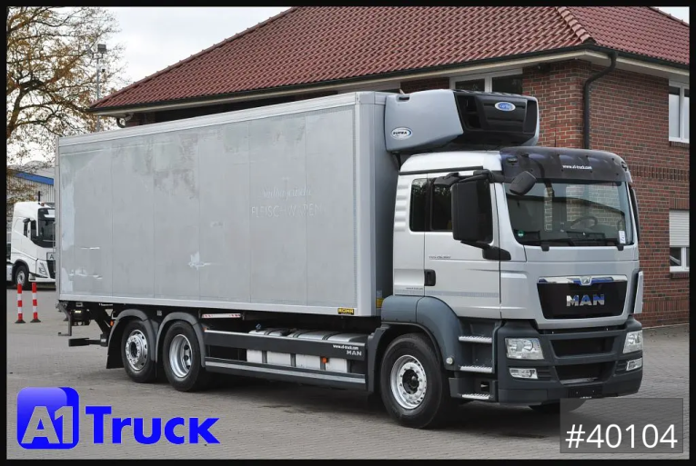 MAN - Kühlkoffer - LKW > 7.5 - TGS 26.360, Carrier 1150 Rolltor+  LBW, Liftachse, 