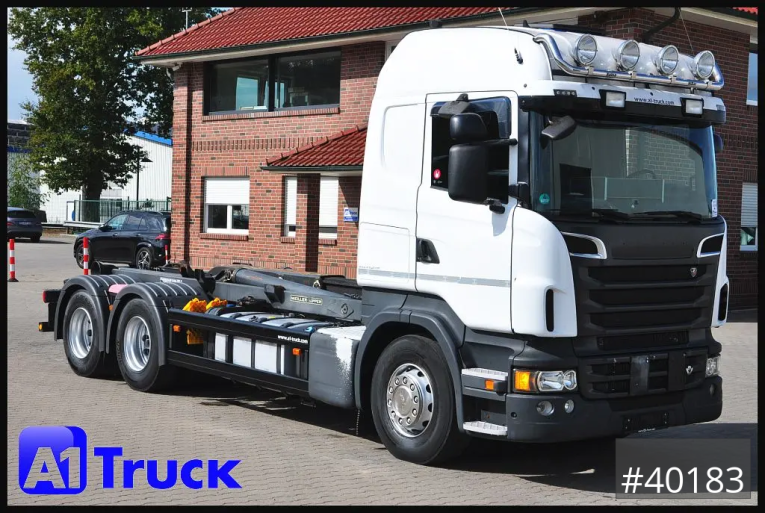 Scania - Abrollkipper - LKW > 7.5 - R500, V8,,  Meiller, Liftachse, 