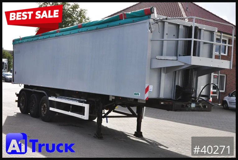 Mafa - Kipper - Auflieger - Alu-Kippmulde, 50m³, Liftachse, Getreiderschieber, 