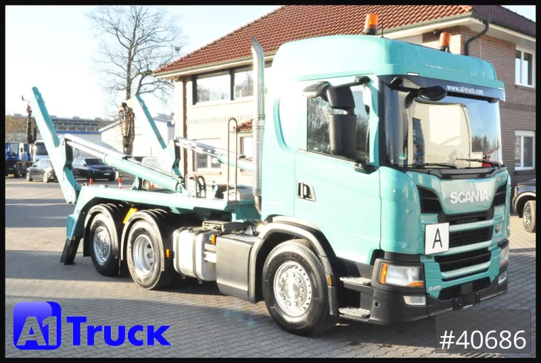 Scania - Absetzkipper - LKW > 7.5 - G410 Meiller AK 16 Funk Lenkachse, TÜV 10/2026 