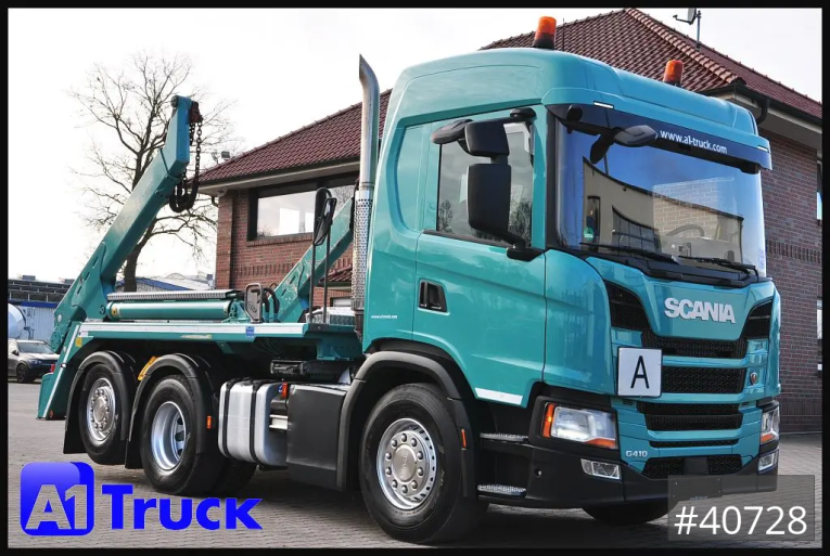 Scania - Absetzkipper - LKW > 7.5 - G410 Meiller AK 16 Funk Lenkachse, TÜV 11-2026  
