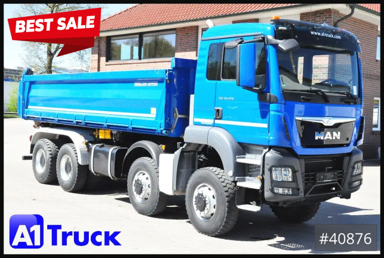 MAN - Kipper 3 Seiten - LKW > 7.5 - TGS 41.470 BB 8x8 Allrad Kipper Meiller