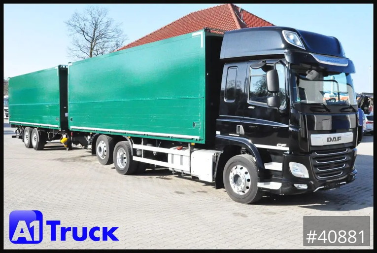 DAF - Koffer - LKW > 7.5 - CF 450 FAN, Getränke, LBW, Lift-Lenkachse 