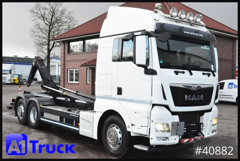 MAN - Abrollkipper - LKW > 7.5 - TGX 26,400 BL Meiller 20.70, Funk, Lenkachse, 