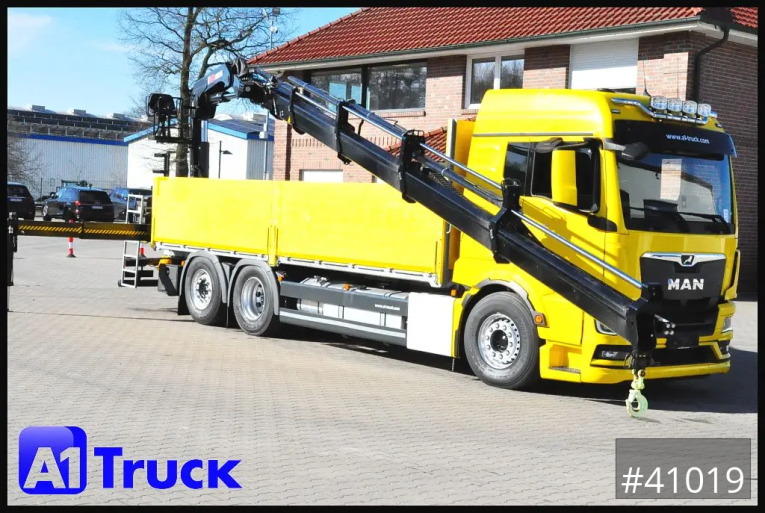 MAN - Autokran - LKW > 7.5 - TGS 26.510, Hiab 228-4 Funk  Lenkachse