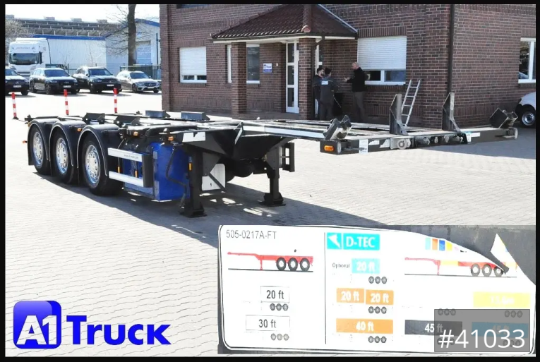 D-tec - Wechselfahrgestell - Auflieger - Multi Chassi, Genset, Mittel und Heckausschub 20 - 45