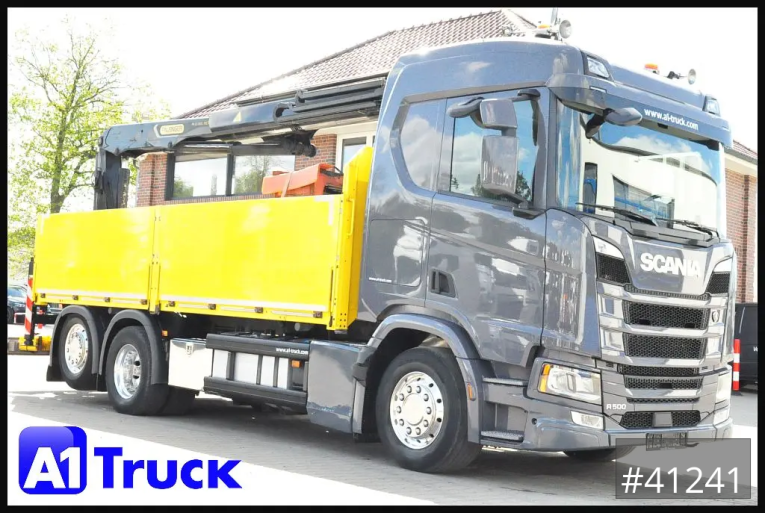 Scania - Autokran - LKW > 7.5 - R500, Palfinger PK 22001, Funk Navi Alu Leder Vollluft  