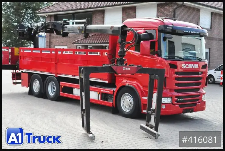 Scania - Pritsche - LKW > 7.5 - R400, HIAB XS 166-3 Lift-Lenkachse