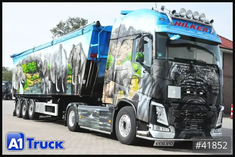 Volvo - Standard Sattelzugmaschine - Sattelzug - FH 500 XL, Hydraulik Navi, Leder, Standklima Airbrush, Show Truck