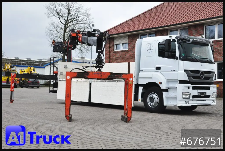 Mercedes-Benz - Pritsche - LKW > 7.5 - Axor 2543,  Atlas 170.2  Kran, Lift-Lenkachse, 