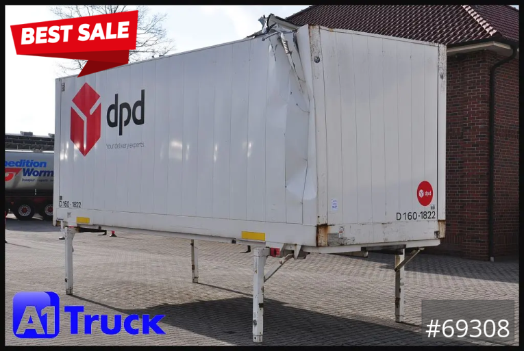 Krone - Koffer glatt - Wechselbrücken - WB BDF 7,45 Koffer,  2770mm innen, beschädigt