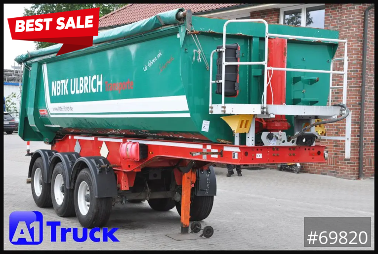 Langendorf - Kipper - Auflieger - SKS-HS 24-30, 26m³ Stahl, Lift Alufelgen, 