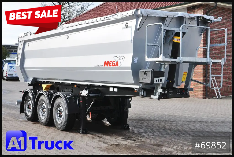 Benalu - Kipper - Auflieger - Mega  28m³ Lift Stahl  SAF Hardox