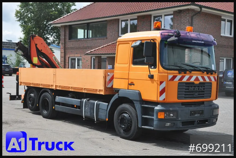 MAN - Pritsche - LKW > 7.5 - MAN F 2000 26.464 Intarder Kran PK 15.500 Funk, 