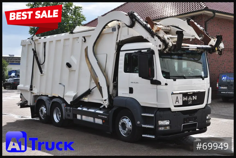 MAN - Müllwagen - LKW > 7.5 - TGS 26.320, Faun 533 Frontlader, Überkopflader Müllwagen, 