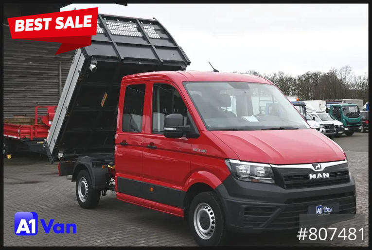 MAN - Dreiseitenkipper - LKW < 7.5 - TGE 3.180 Doka Kipper,Klima, AHK, Tüv Neu 