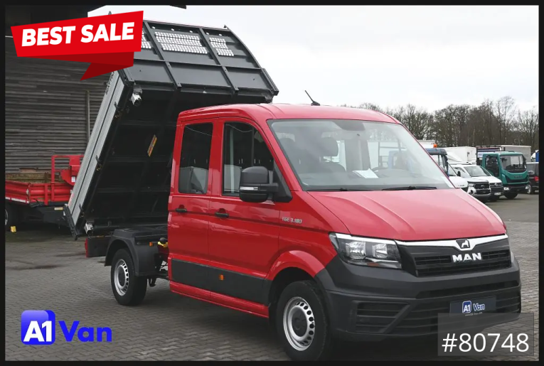 MAN - Kipper - LKW < 7.5 - TGE 3.180 Doka Kipper,Klima, AHK,Tüv Neu  