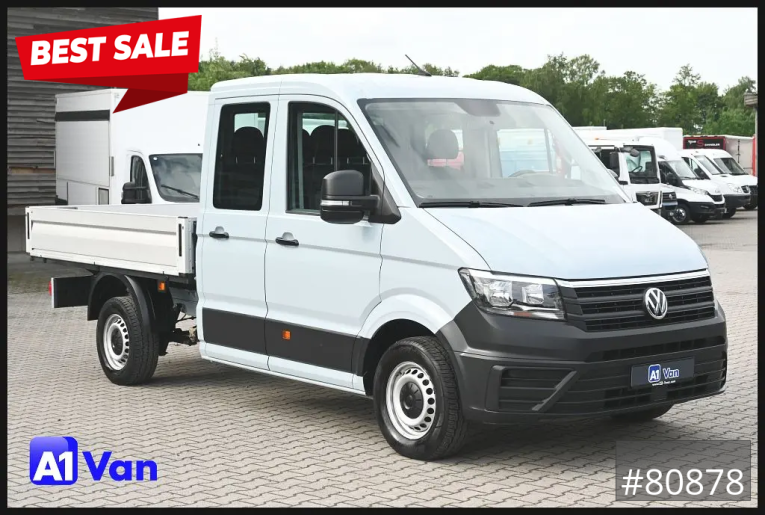 Volkswagen - Pritsche - LKW < 7.5 - Crafter 35 Pritsche Doka, AHK, 7-Sitzer, Heckantrieb