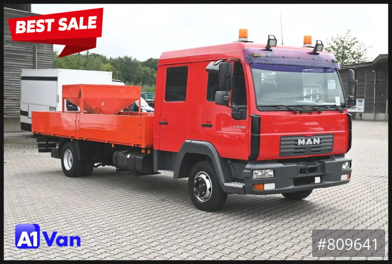 MAN - Pritsche - LKW < 7.5 - MAN LE 8.180 Pritsche Doka, Automatik, AHK, 6-Sitzer