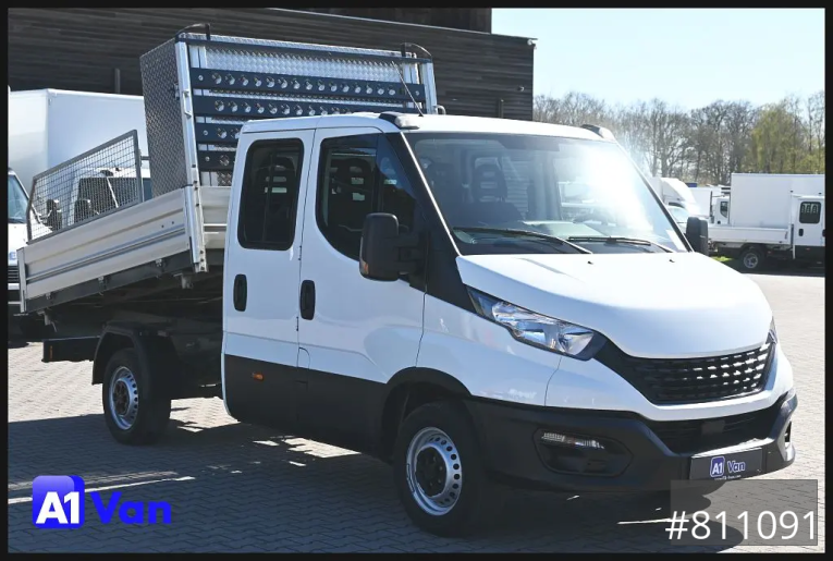 Iveco - Dreiseitenkipper - LKW < 7.5 - Daily 35S12 Kipper Doka, Klima, AHK, 7-Sitzer
