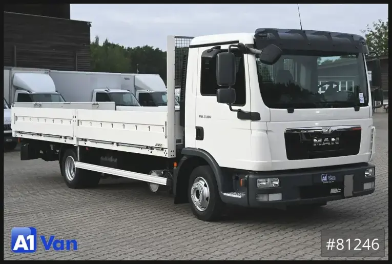 MAN - Pritsche - LKW < 7.5 - TGL 7.180 Pritsche, LBW, 2x AHK,  Luftfederung 