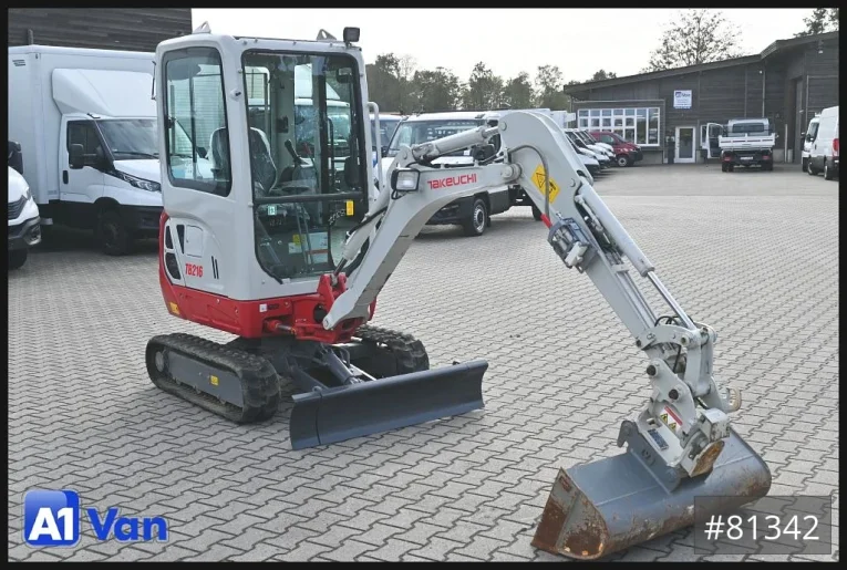 Takeuchi - Minibagger - Baumaschinen - Takeuchi TB216 V2 Minibagger, Schnellwechsler